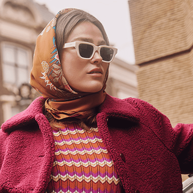 model wearing stylish sunglasses